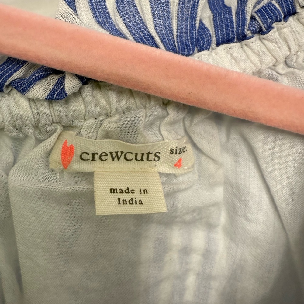 Crewcuts Blue and White Ruffle Top - Picture 3 of 3